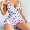 Vişne Desenli Fantezi Body