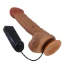 26 cm Çift Katmanlı Gerçekçi Titreşimli Penis Dildo Vibratör