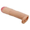 7,6 cm Dolgulu Premium Ten Rengi Silikon Penis Kılıfı