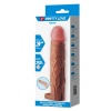 7,6 cm Dolgulu Premium Melez Rengi Silikon Penis Kılıfı