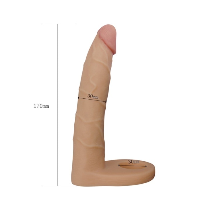 16 cm Realistik Anal Dildo & Penis Halkası