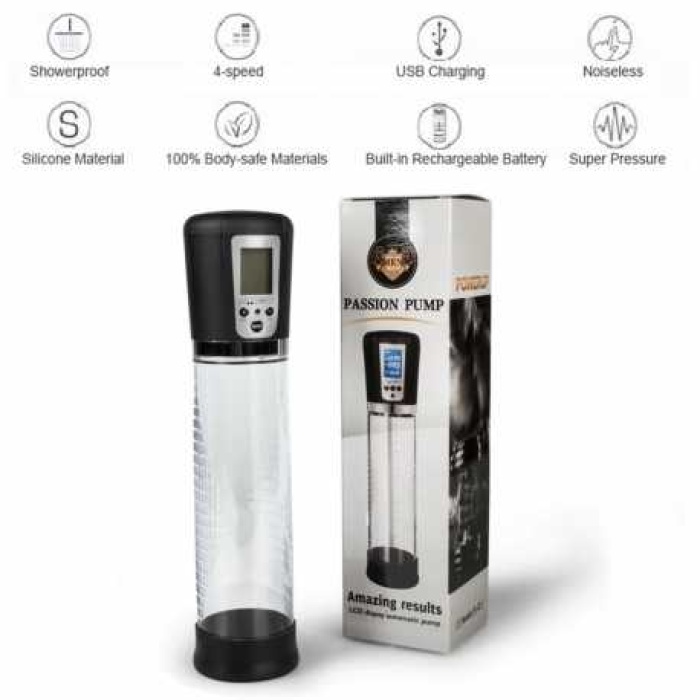 Full Otomatik Led Ekranlı Usb Şarjlı Güçlü Penis Pompası