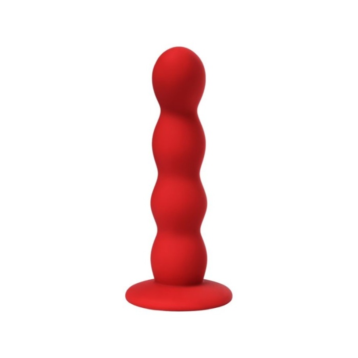 13 cm Silikon Boğumlu Kırmızı Anal Plug