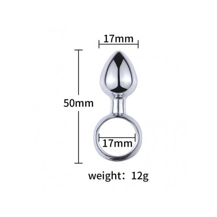 Metal Parmak Çekmeli Halkası Anal Plug Seti