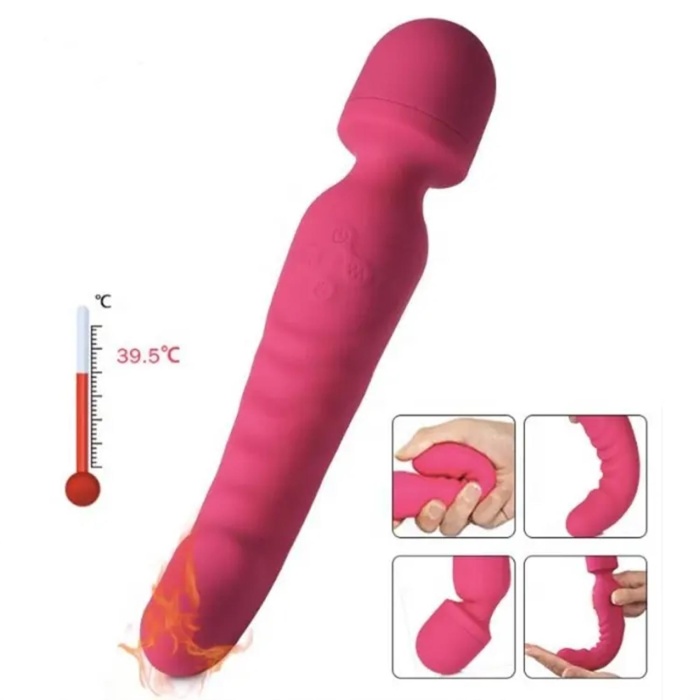Çift Taraflı Isıtmalı Wand Masaj Vibratör