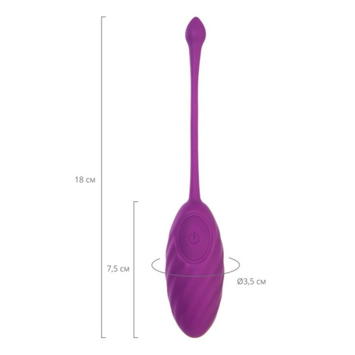 Mor 18 CM Titreşimli Uzaktan Kumandalı Yumurta Vibratör