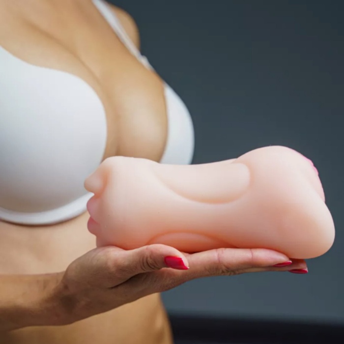 16,5cm Vajinal ve Oral Girişli Suni Vajina Mastürbatör