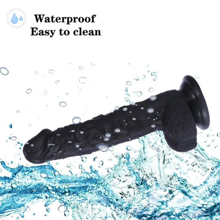 22CM Siyah Realistik Dildo