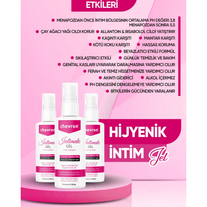 Chevron Genital Bölge Koku Mantar Akıntı Giderici Beyazlatma Etkili Intim Jel