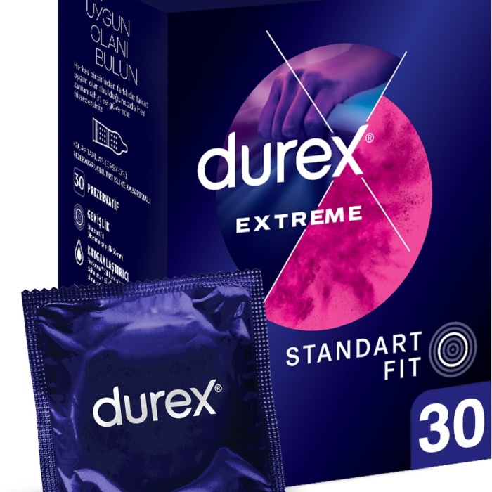 Durex Extreme 30li Geciktiricili ve Tırtıklı Prezervatif