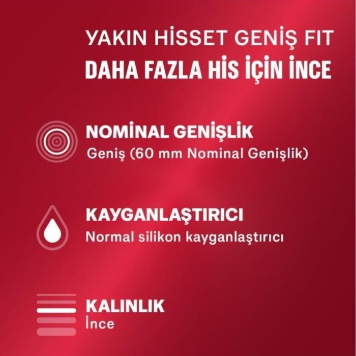 Durex Yakın Hisset XL İnce Prezervatif 16lı