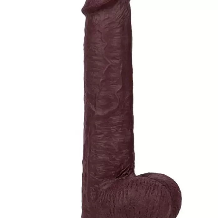 20 cm Dual Layer Oynar Derili Realistik Siyah Penis Dildo