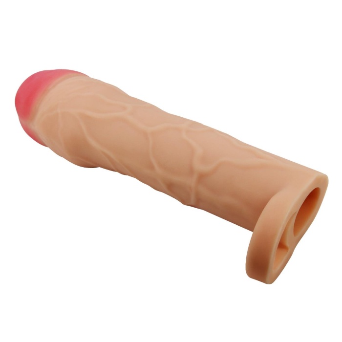 5 cm Dolgulu Premium Ten Rengi Silikon Penis Kılıfı