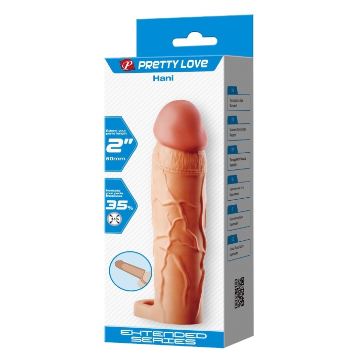5 cm Dolgulu Premium Ten Rengi Silikon Penis Kılıfı