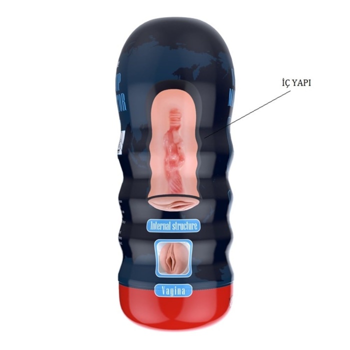 18 cm Gerçekçi Doku Realistik Suni Vajina Mastürbatör