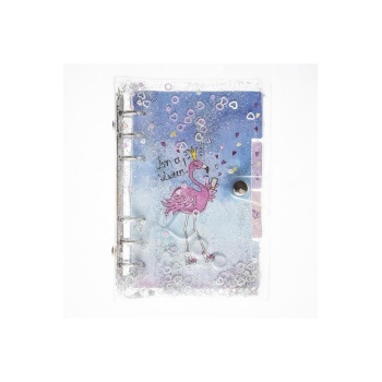 Mekanizmalı Simli Ve Sulu Kapaklı Desenli Defter