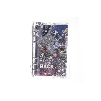 Mekanizmalı Simli Ve Sulu Kapaklı Desenli Defter