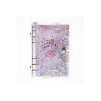 Mekanizmalı Simli Ve Sulu Kapaklı Desenli Defter