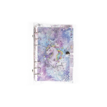 Mekanizmalı Simli Ve Sulu Kapaklı Desenli Defter