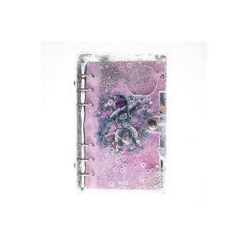 Mekanizmalı Simli Ve Sulu Kapaklı Desenli Defter