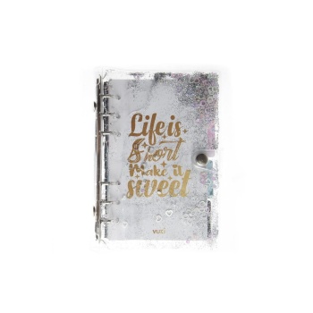 Mekanizmalı Simli Ve Sulu Kapaklı Desenli Defter