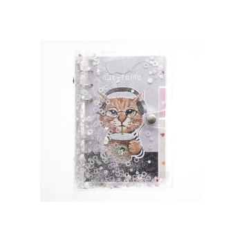 Mekanizmalı Simli Ve Sulu Kapaklı Desenli Defter