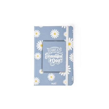 Desenli Sert Kapak Lastikli Defter A6