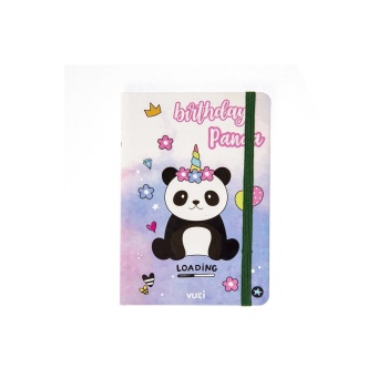 Desenli Sert Kapak Lastikli Defter A6