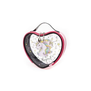 Kalp Şeklinde Desenli Beslenme-makyaj Çantası