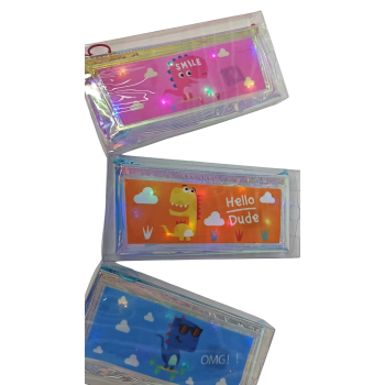 Işıklı ve Desenli Kalem Kutusu - 1 ADET - Dinazor Figürlü