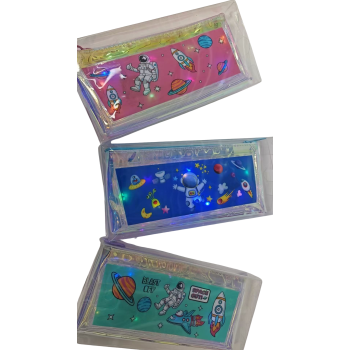 Işıklı ve Desenli Kalem Kutusu - 1 ADET - AstronotFigürlü