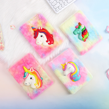 SQUISHYLİ PELUŞ DEFTER A5  - Unicorn Figürlü