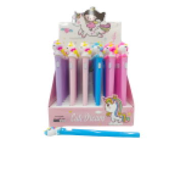Unicorn Desenli Işıklı Jel Tükenmez Kalem - 1 ADET