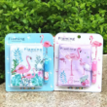 Kalemli Pofidik Defter - 1 ADET - Flamingo Desenli