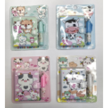 Kalemli Podifik Mini Defter - 1 ADET- İnek Figürlü