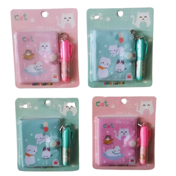 Kalemli Podifik Mini Defter - 1 ADET- Kedi Figürlü