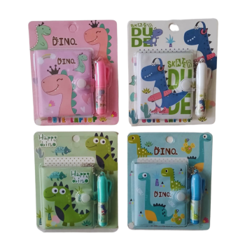 Kalemli Podifik Mini Defter - 1 ADET- Dinazor Figürlü