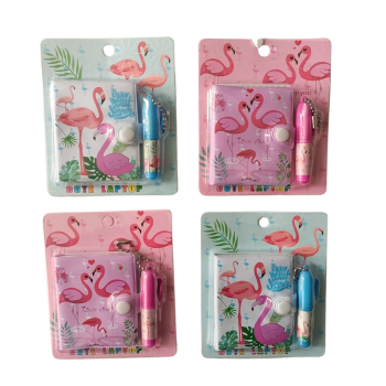 Kalemli Podifik Mini Defter - 1 ADET- Flamingo Figürlü