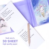 Unicorn Renkli Kapaklı Mini 3 Bölmeli Kalemli Defter