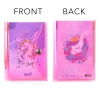 Unicorn Renkli Kapaklı Mini 3 Bölmeli Kalemli Defter