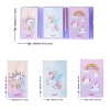 Unicorn Renkli Kapaklı Mini 3 Bölmeli Kalemli Defter