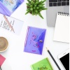 Unicorn Renkli Kapaklı Mini 3 Bölmeli Kalemli Defter