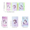 Unicorn Renkli Kapaklı Mini 3 Bölmeli Kalemli Defter