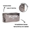 Platin Aynalı Fermuarlı Kalem Kutu & Makyaj Çantası