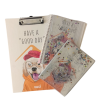 Sekreterlik ve 2 Adet Simli ve Sulu Kapaklı Defter 3lü Set - Köpek Desenli