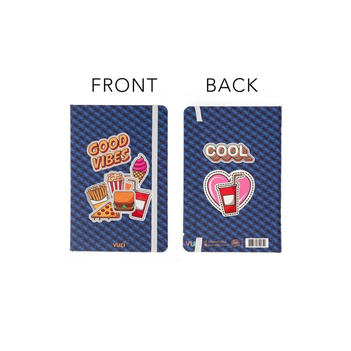 Desenli Sert Kapak Lastikli Defter A6