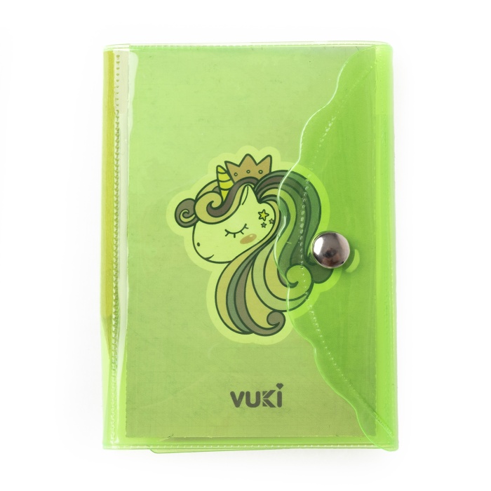 Unicorn Renkli Kapaklı Mini 3 Bölmeli Kalemli Defter