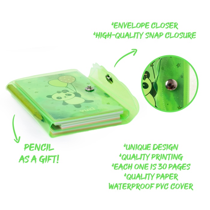 Mini 3 Bölmeli Kalemli Defter