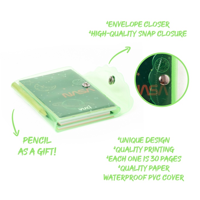 Mini 3 Bölmeli Kalemli Defter