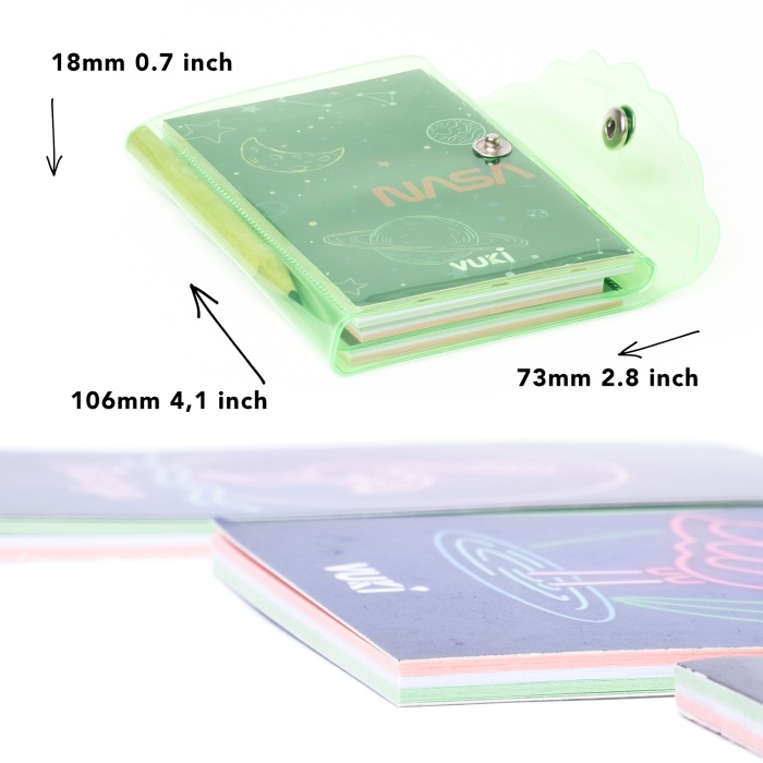 Mini 3 Bölmeli Kalemli Defter